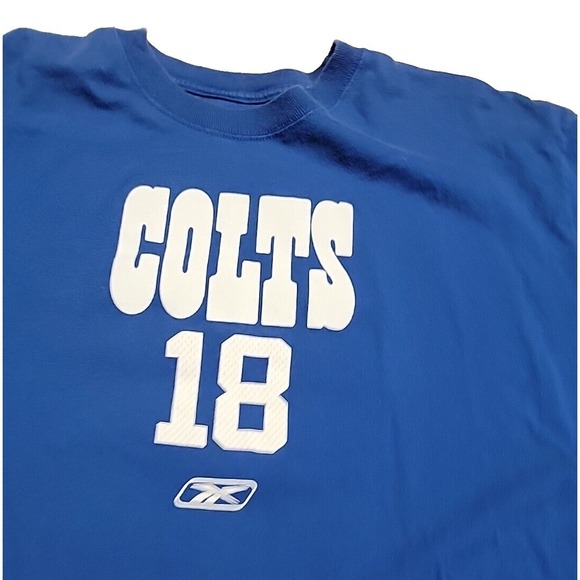 Reebok NFL Equipment Indianapolis Colts Patten Manning #18 T-Shirt Men's XL - Picture 5 of 7
